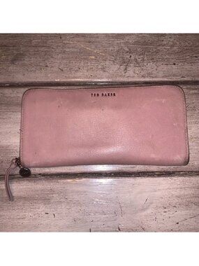 Ted baker pink leather wallet